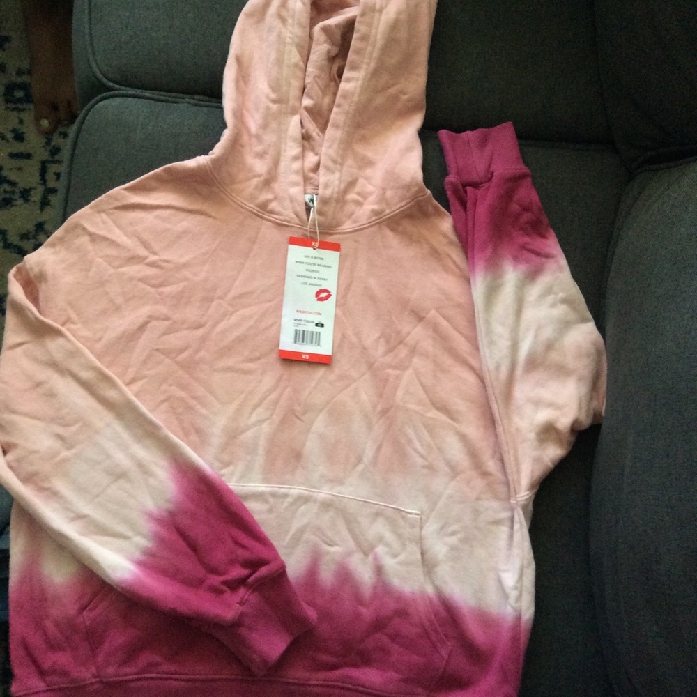 pink tie dye hoodie